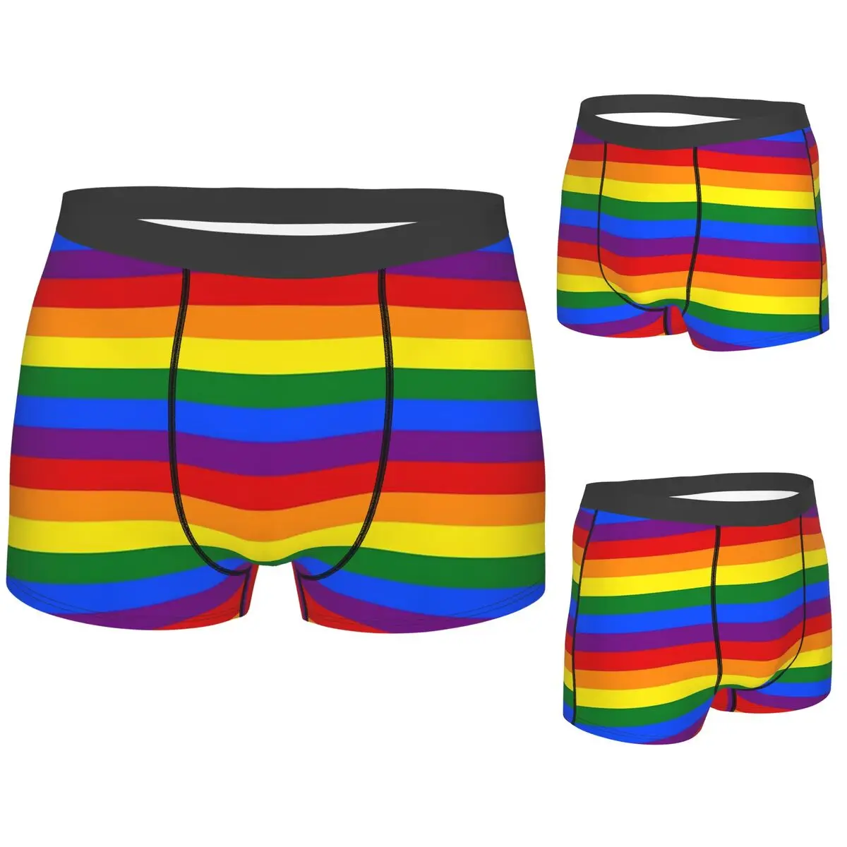 

Boxer Underpants Shorts Rainbow Pride Flag Panties Men Breathable Underwear for Homme Man Boyfriend Gift