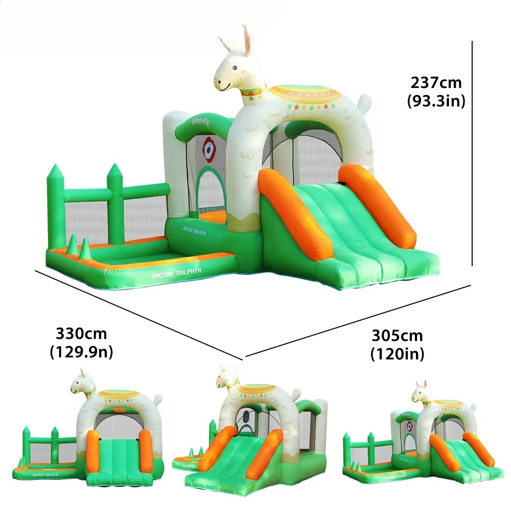Kids Moon Inflatable Moonwalk Jumper Bouncer Moon Walk Bouncy Castle Jumping Home Use Animal Shape Mini Bounce House Party
