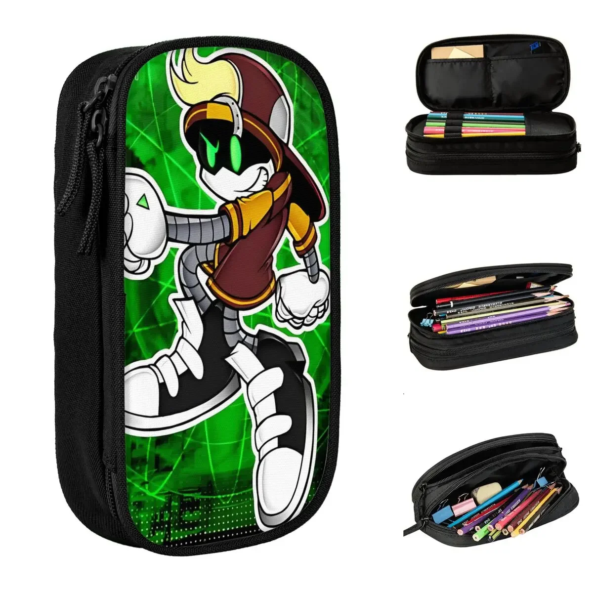 

Horro Murder Drones Pencil Case Anime Black Comedy Pen Bag Student Large Storage Students School Gift Pencil Box