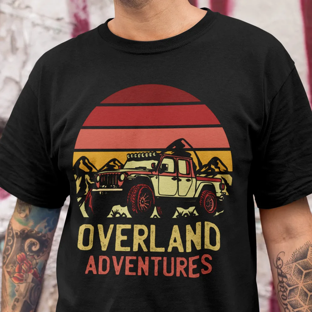 Retro Overland Off Road Adventures Trip Camping Vacation Overlanding T Shirt MenLuxury Brand  Anime pattern clothing high qualit