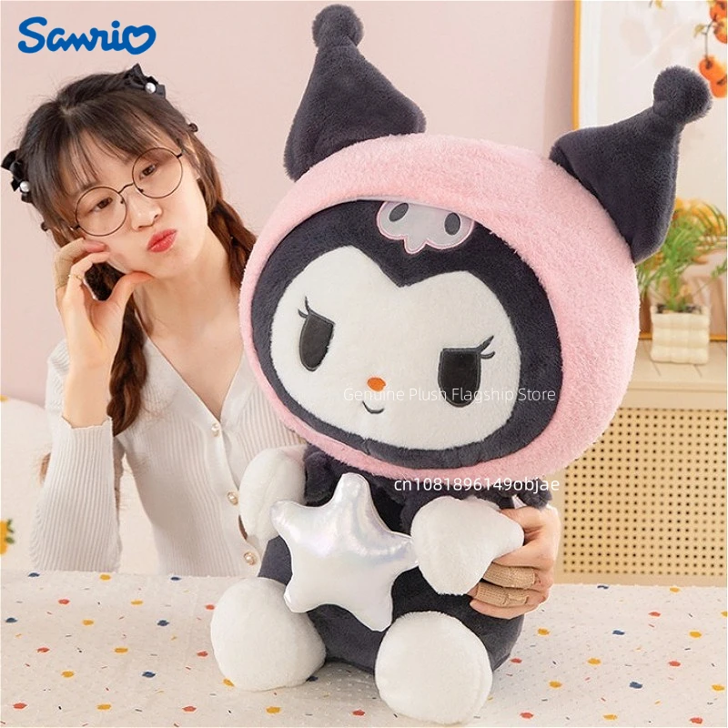 

45/60/80 см большой размер Sanrio Cross Dressing Kuromi мультфильм плюшевая кукла украшения для комнаты Peluche подушка плюшевый орнамент праздничный подарок