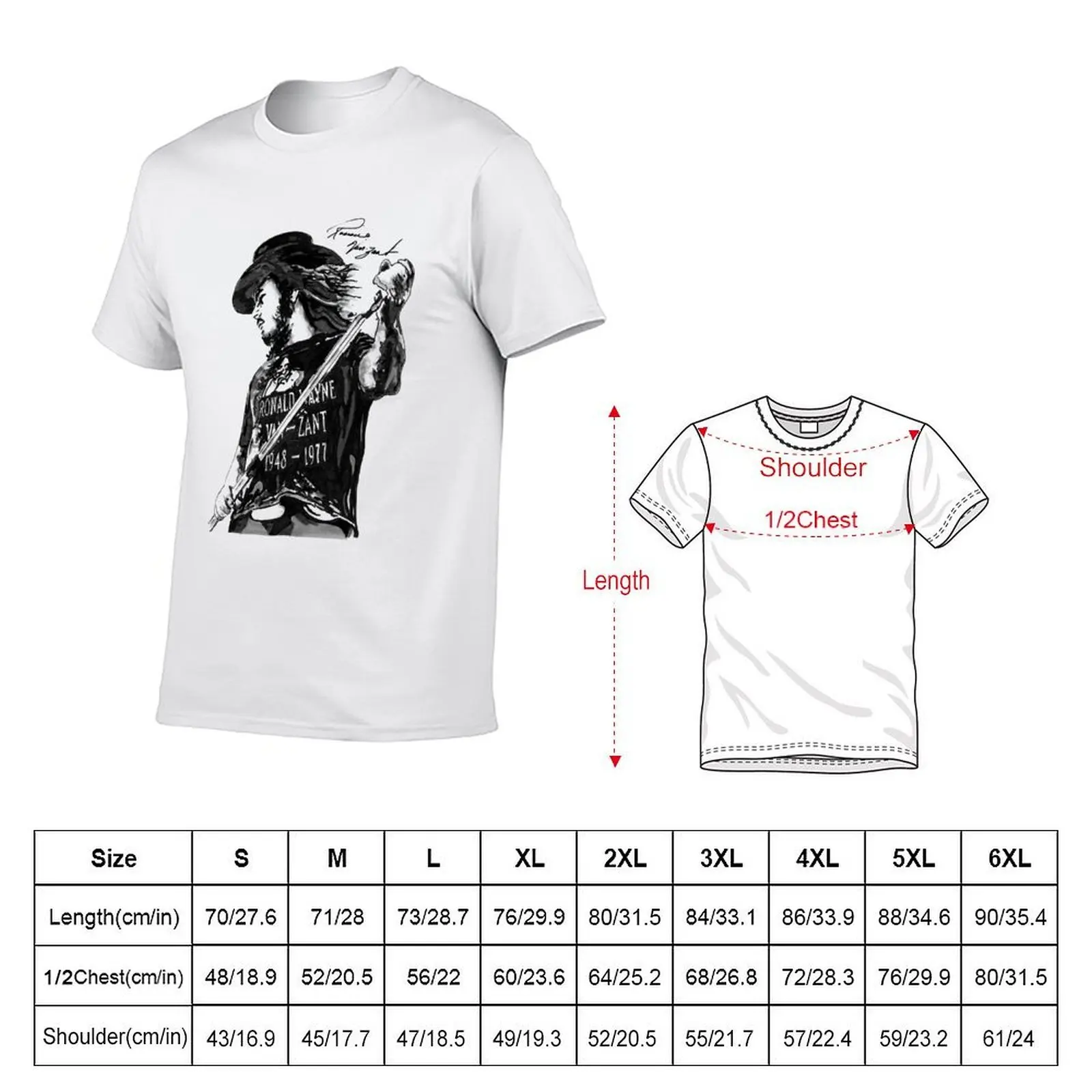 Ronnie American Musician Van Lead Vocalist Southern Rock Band Zan , Zant Singer s T-Shirt t shirt personalised T-Shirt