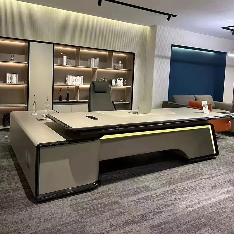Modern Light Luxury Executive President table room offices office desks and workstations Computer desk Room desks l shaped desk