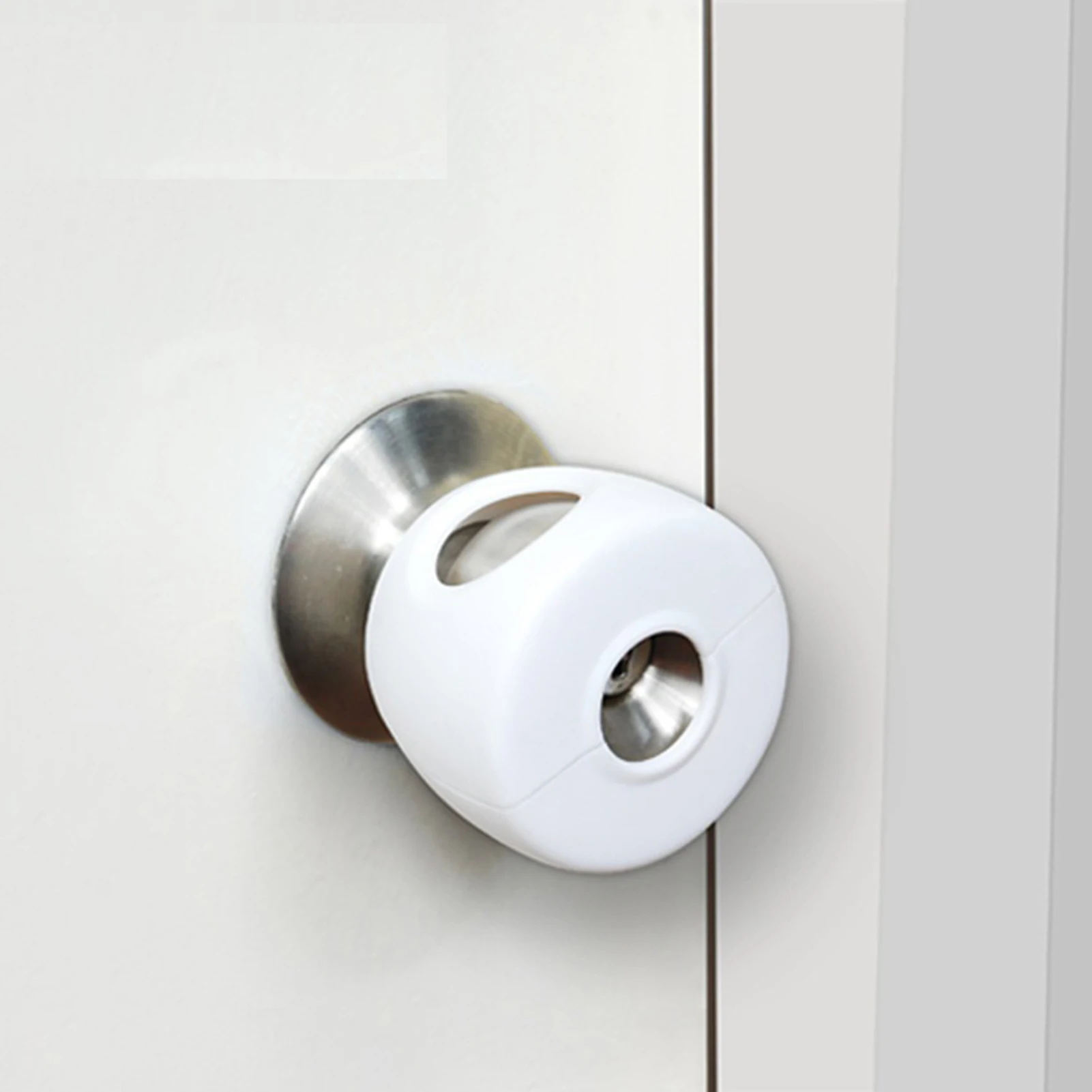 2pcs Door Knob Cover PP Material for Baby Safety Round Ball Lock Guard Anti Collision Handle Protector Home Nursery Use