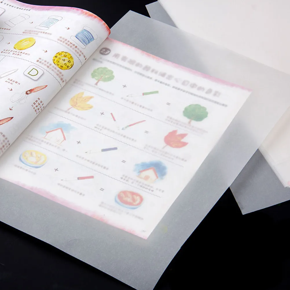 

60 шт. прозрачной кальки, идеально подходящей для эскизов, каллиграфии, копирования, творческих работ, полупрозрачная бумага для трафаретов