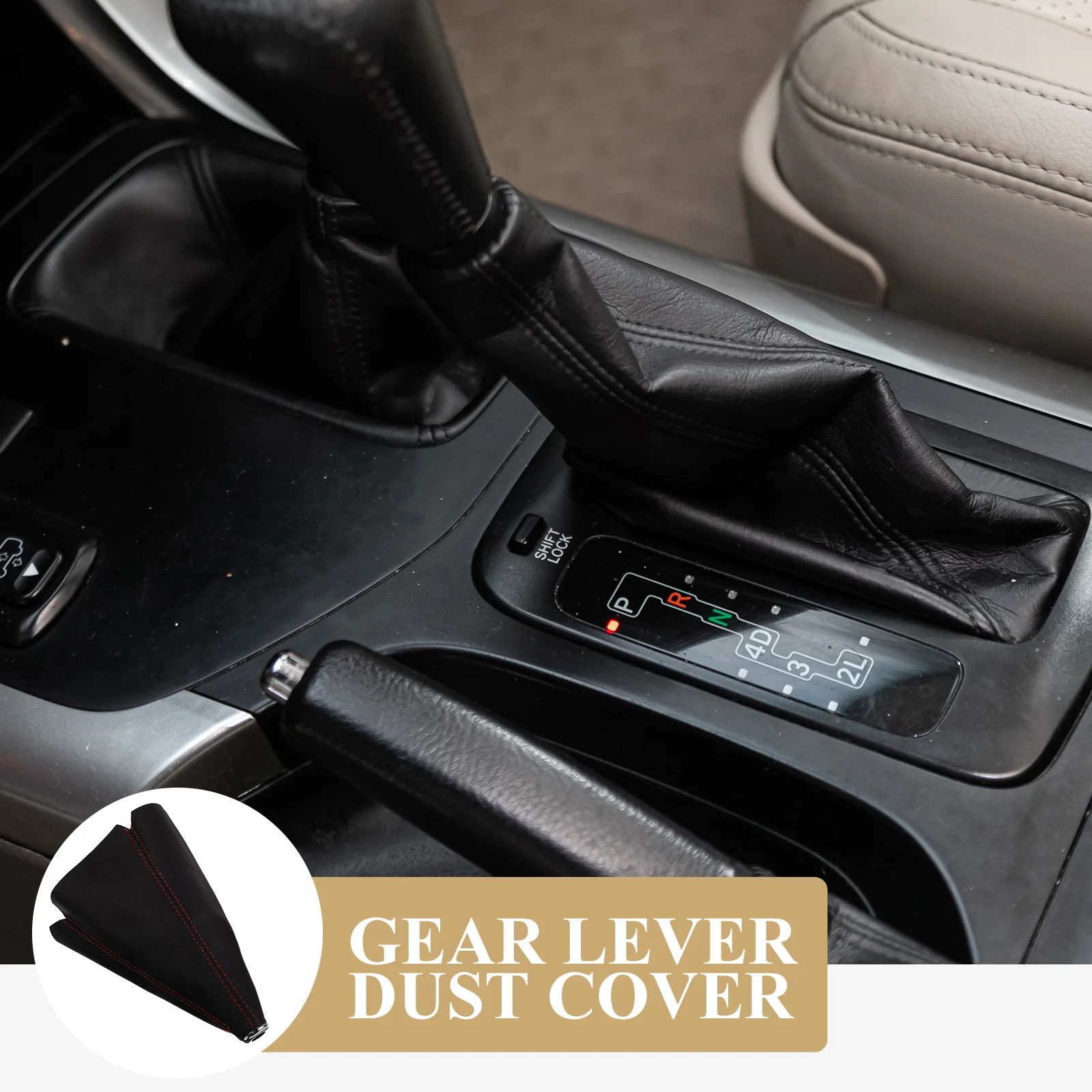 

Universal Car Gear Stick Cover Shift Boot Replacement for Manual Shift Knob PU Dust Resistant Mud Rainwater Anti-Rust