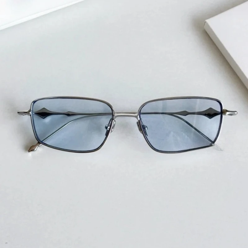 

Korean GM Pure Titanium UltraLight Rectangular Blue Sunglasses Optical Lenses Anti-Blue Eyewear Frame UV400 Atomic Sun Glasses
