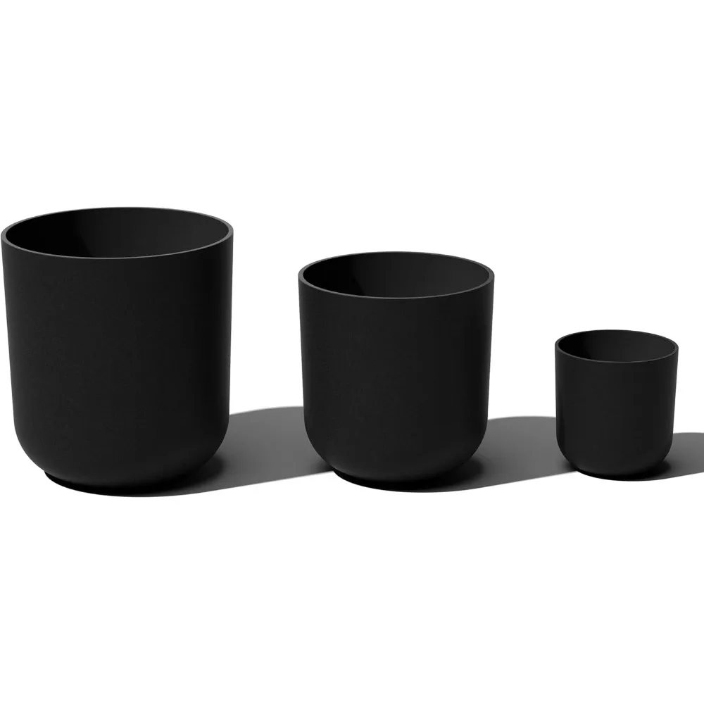 

Veradek Mason Series Lima Planter - Set of 3 Round Planters for Garden/Patio | Made from Plastic-Stone Composite with Drainage H