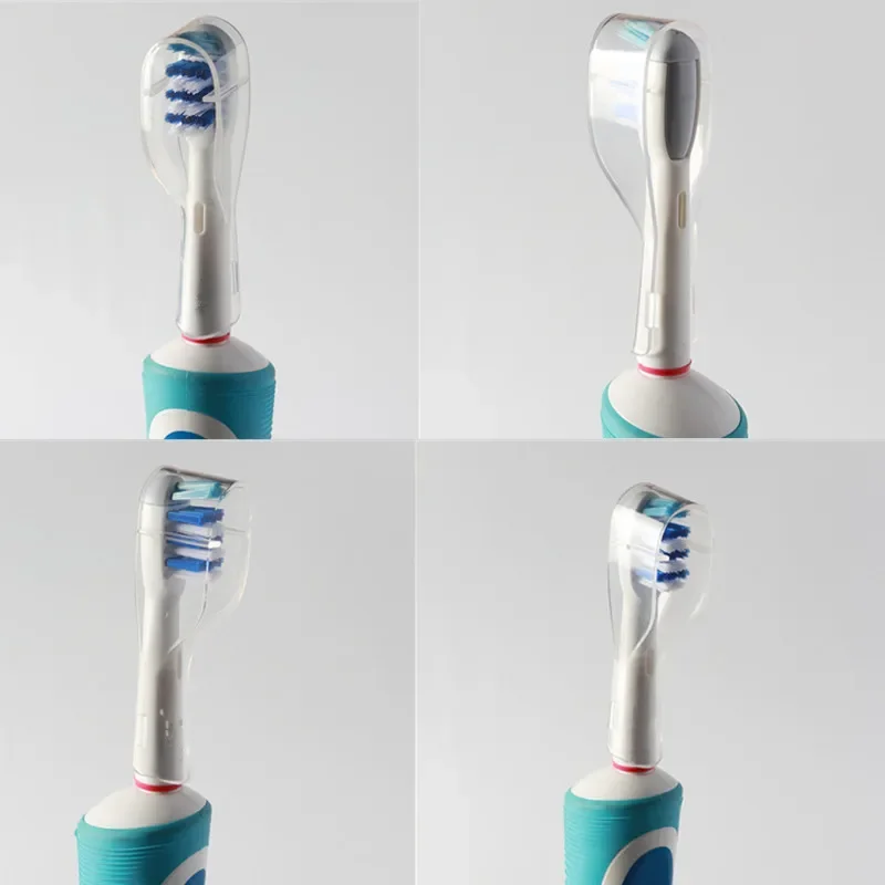 4Pcs Reizen Elektrische Tandenborstel Lange Heads Cover Voor Orale B Tandenborstel Beschermende Covers Hygiëne Plastic Beschermende Cap Case