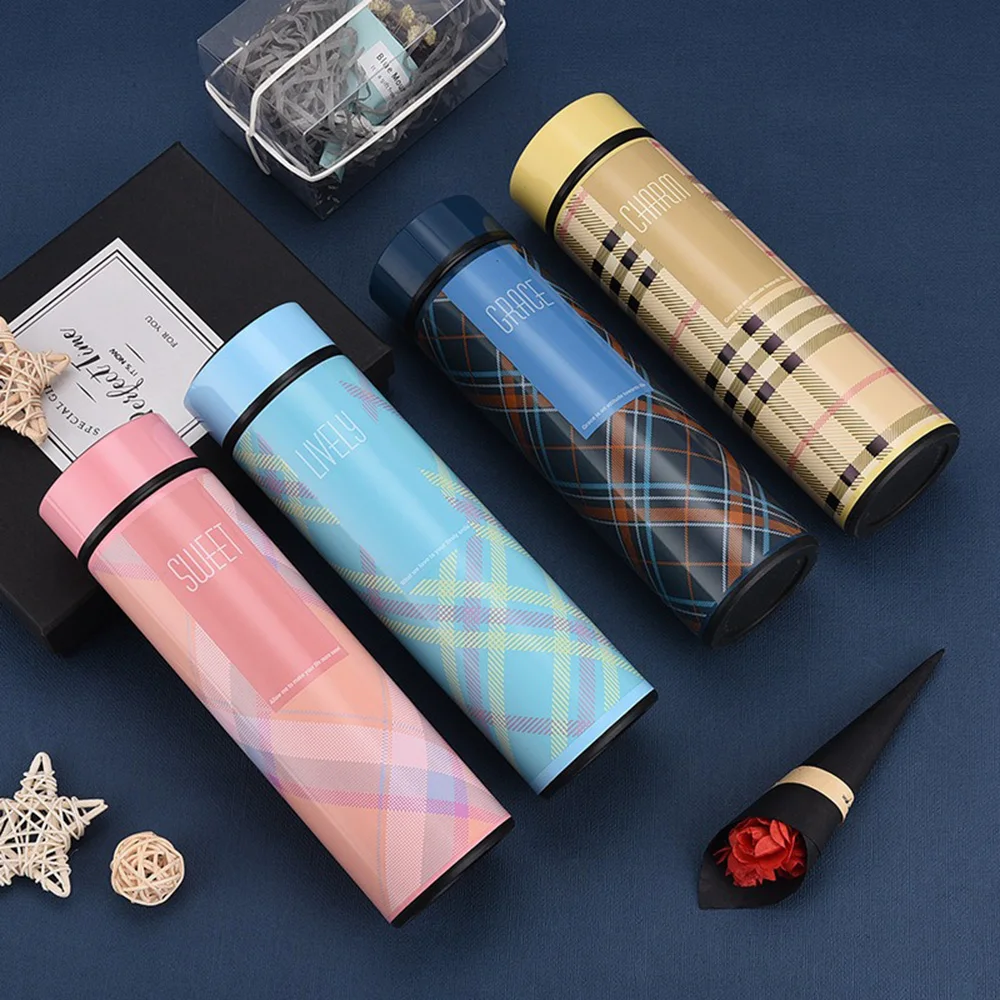 كوب ترمس ذكي من الفولاذ المقاوم للصدأ 500 مللي مع فلتر كوب قياس درجة حرارة الفراغ المحمول للمشروبات الساخنة والباردة #5