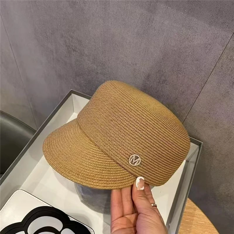 2024 Summer Straw Hats for Women Panama Equestrian Hat Outdoor Casual Beach Sun Caps Female Breathable Travel Visor Baseball Cap