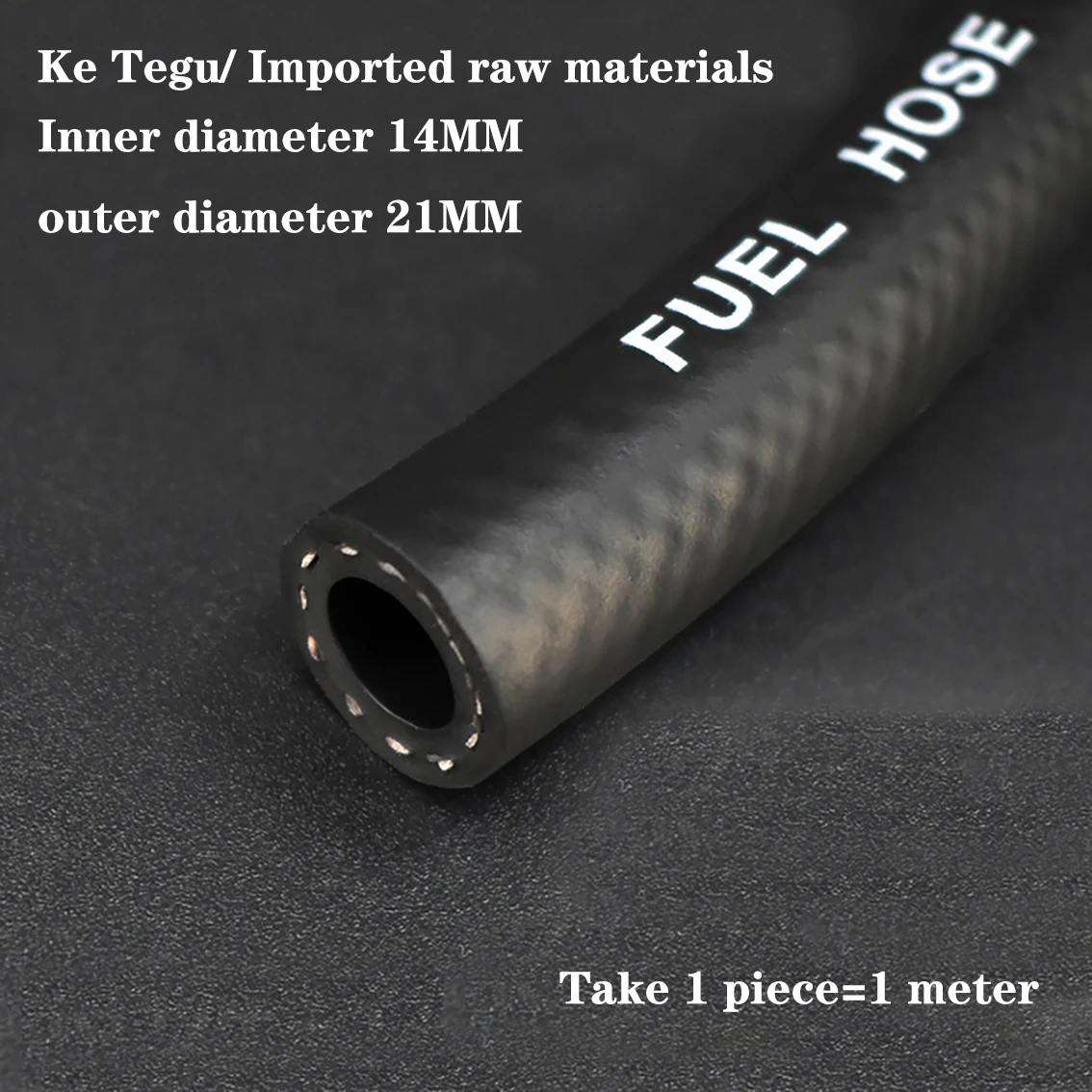 4mm~25mm Gasoline Hose Diesel Pipe Engine High-Pressure Fuel Pipe High-Temperature Resistant Oil Delivery Black Rubber Pipe