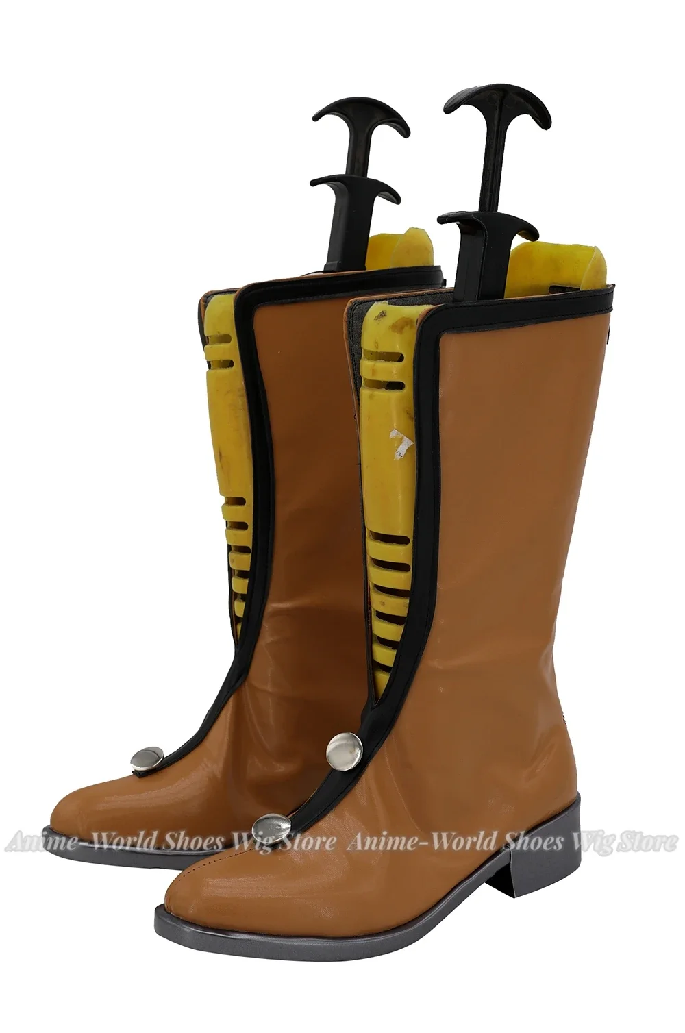 Jolyne Cujoh Cosplay Boots Brown Cosplay Shoes Customized Long Boots for Boys and Girls