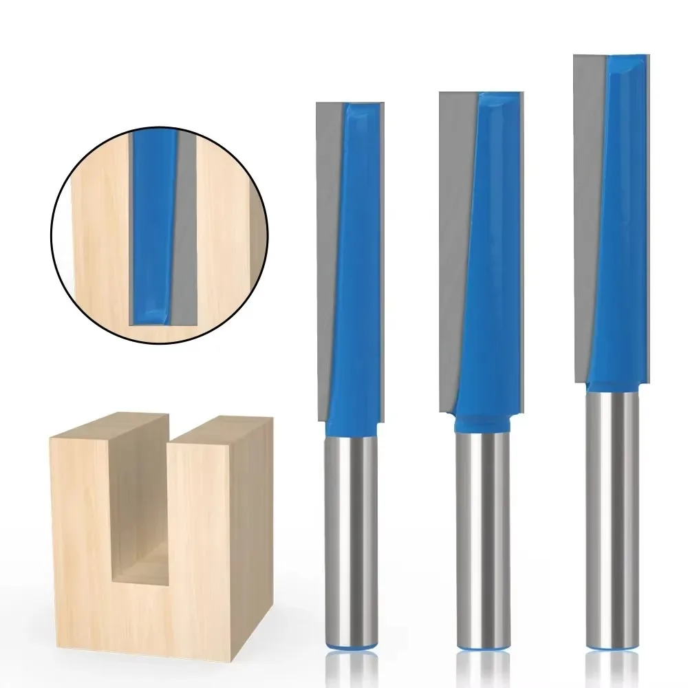 

1PC 12mm 12.7mm Shank Lengthened Cleaning Bottom Keyhole Router Bit Diameter 16,18,20mm Engraving Machine Woodworking