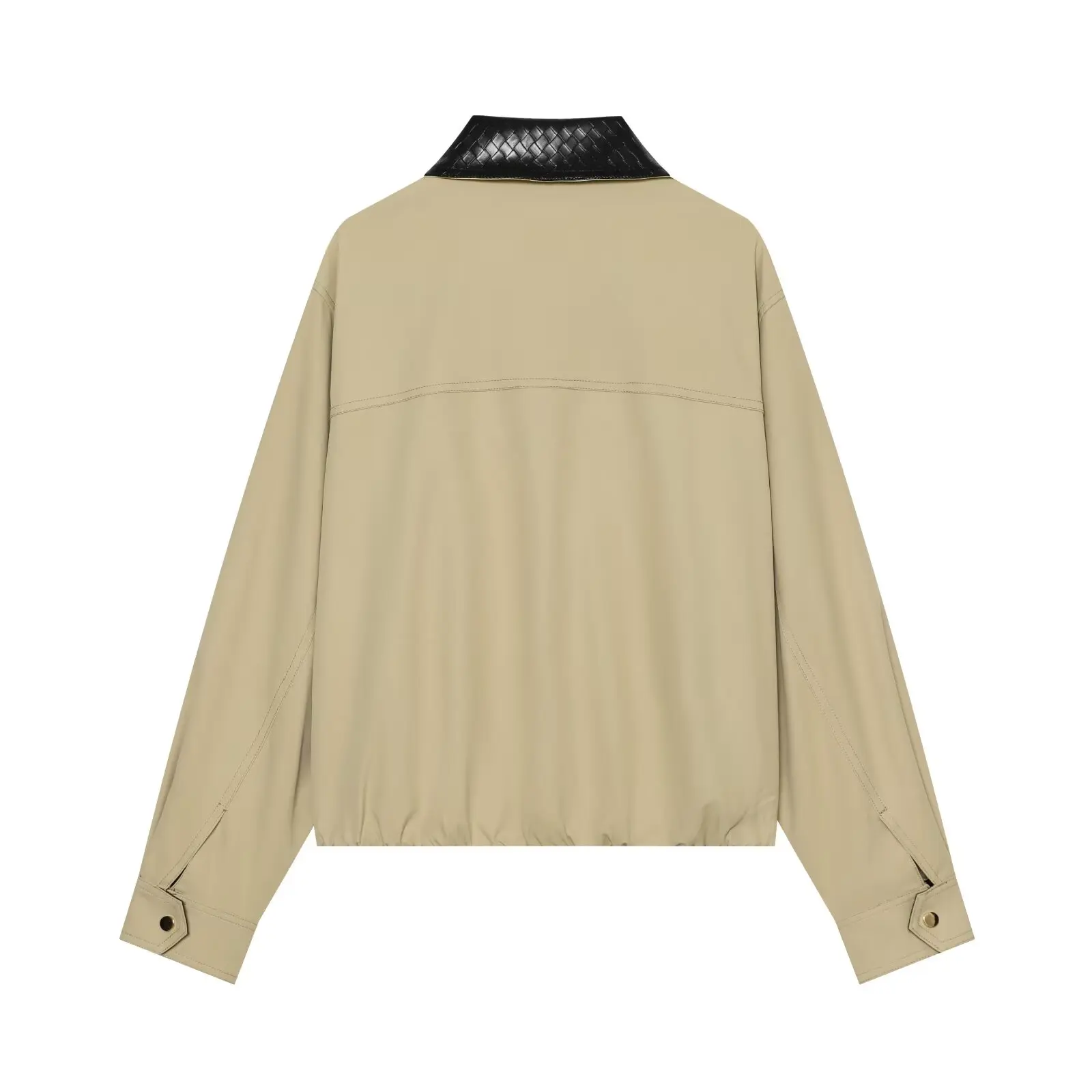 KLKXMYT Damen Bomberjacke 2026 Neue Mode Leder Revers Reißverschluss Mantel Weibliche High-Street Langarm Neue Jacken ﻿ – Detail 6