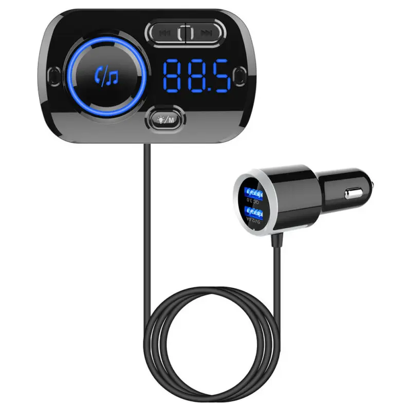 

Wireless FM Modulator Transmitter FM Radio 3.1A USB Car Charger Handsfree Car Kit Wireless Aux Audio FM Transmiter