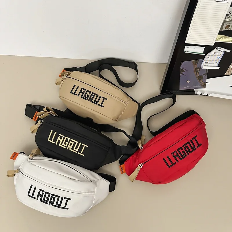 

Waterproof nylon fabric women's large-capacity simple and lightweight single-shoulder bag, multi-functional men's chest bag