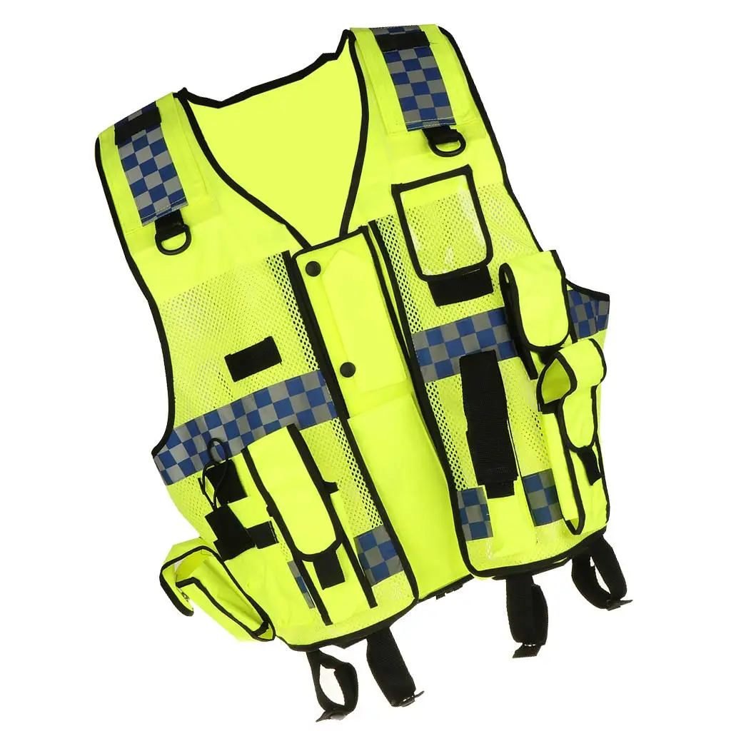 

Hi-Vis Vest With Zipper Reflective Jacket Security Waistcoat