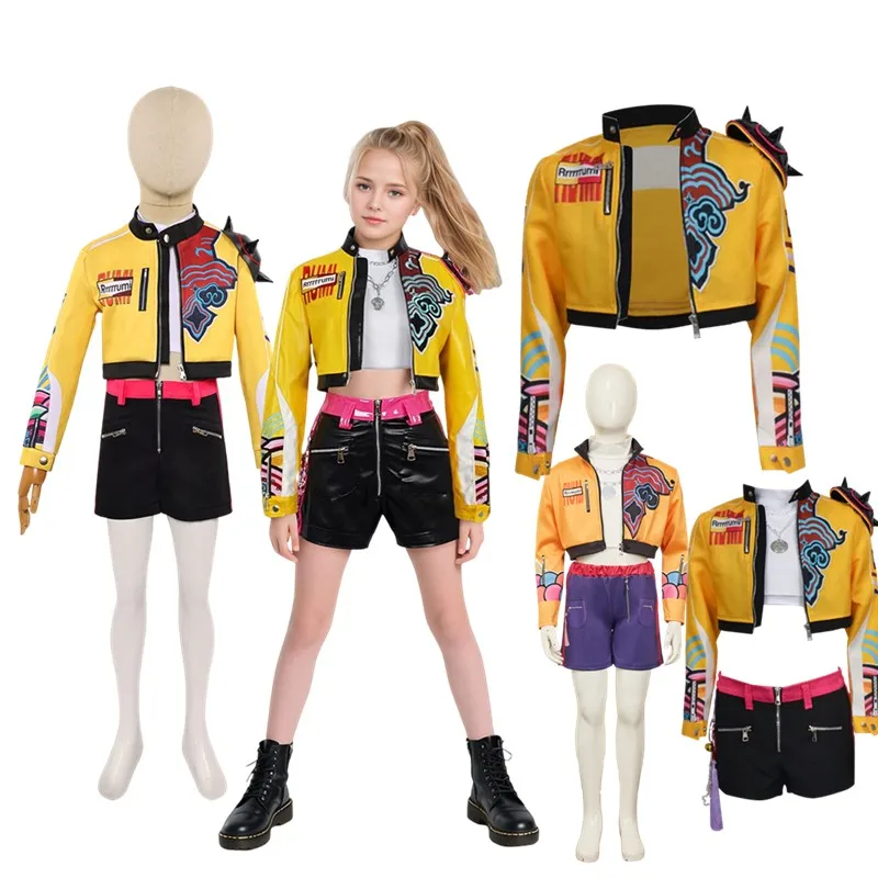 

Пальто для косплея Руми, детский костюм охотника, 2025 г., детская куртка для девочек, шорты, наряды, маскировочный карнавальный костюм на Хэллоуин