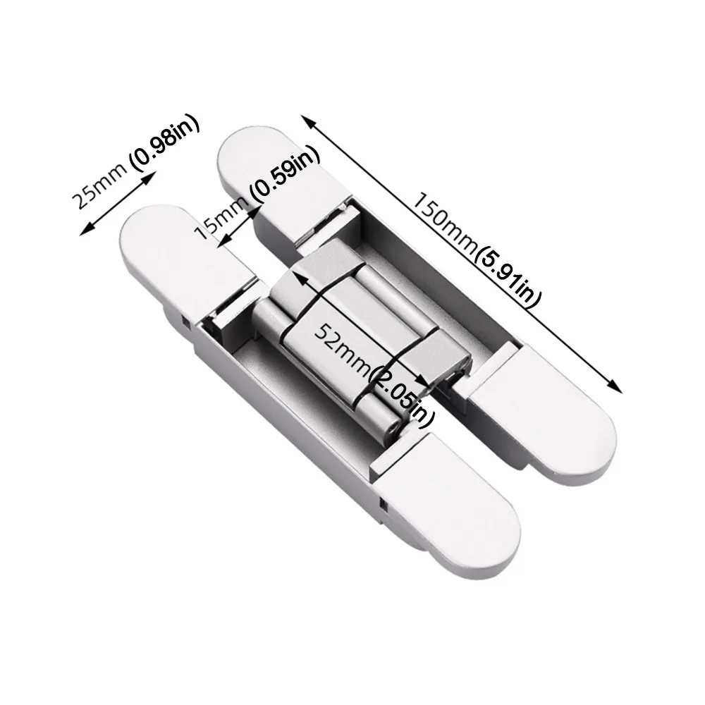 

Zinc Alloy Door Hinge Folding 180 Degree Adjustable Cross Hinge Invisible Cabinet Cupboard Door Hinge