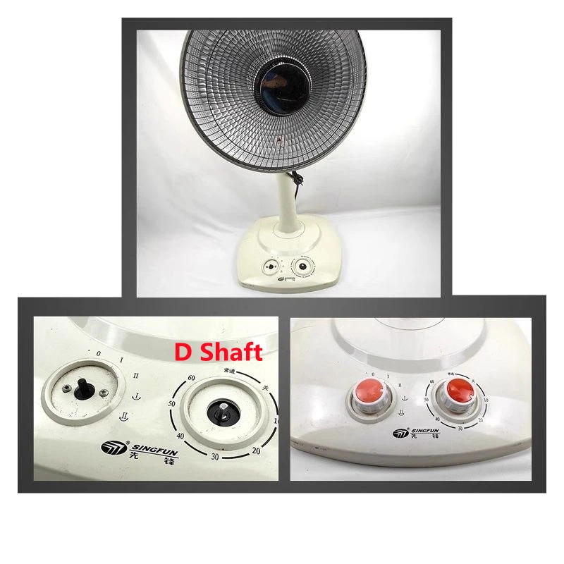 1/ 2pcs 40mm Heating Thermostat Switch Knob Spare Button Cap D-shaft For Electric Oil Heater Adjustable Temp Controller Cover