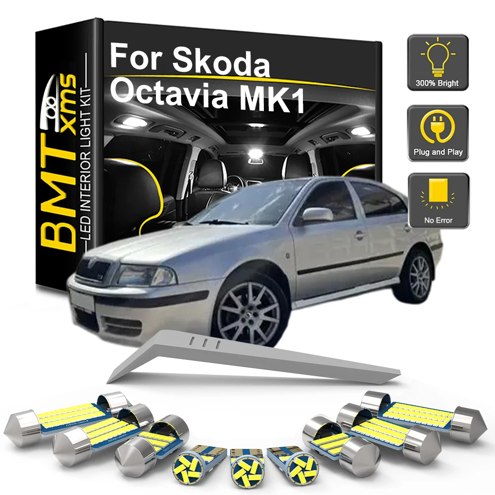 7/12PCS LED Interior Light Bulb Kit For Skoda Octavia MK1 1U 1996 1997 1998 1999 2000 2001 2002 2003 2004 LED Car Lamp Canbus.