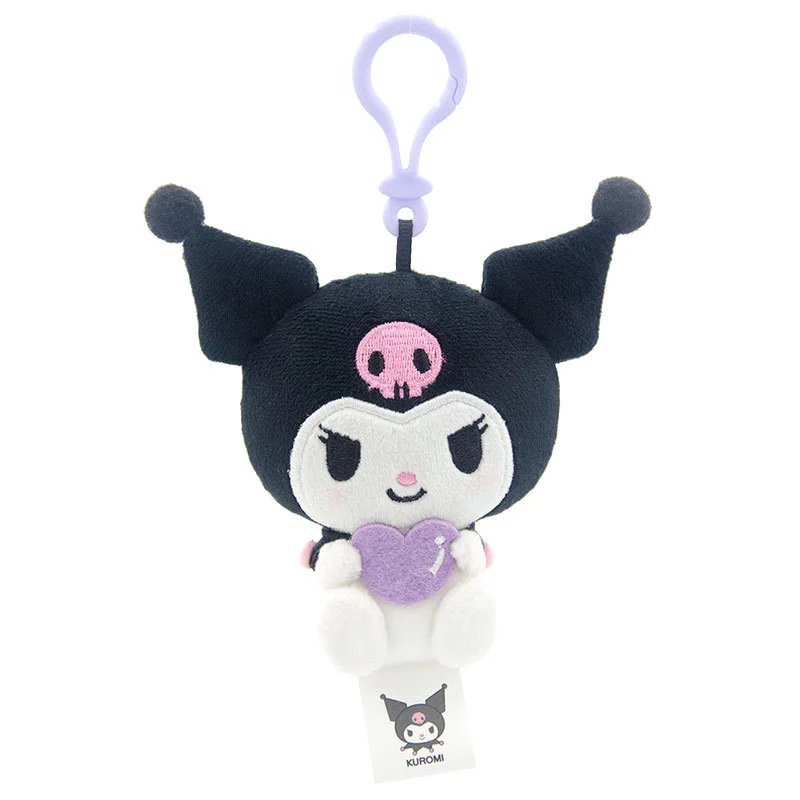Cute Anime Love Kuromi HelloKitty Peripheral Doll Backpack Pendant Cute Japanese Girl MyMelody Cinnamoroll Keychain Pendant Gift image 3