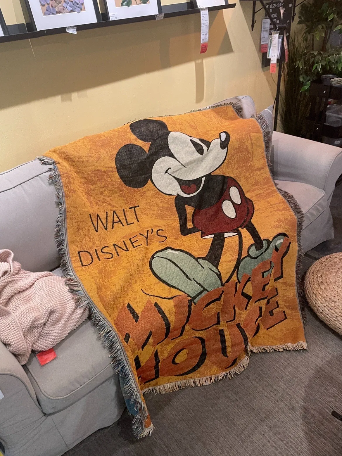 ديزني ميكي الكرتون لطيف قيلولة بطانية الإبداعية kawaii المنزل غرفة نوم الديكور القماش أريكة منشفة أنيمي الطرفية هدية بالجملة