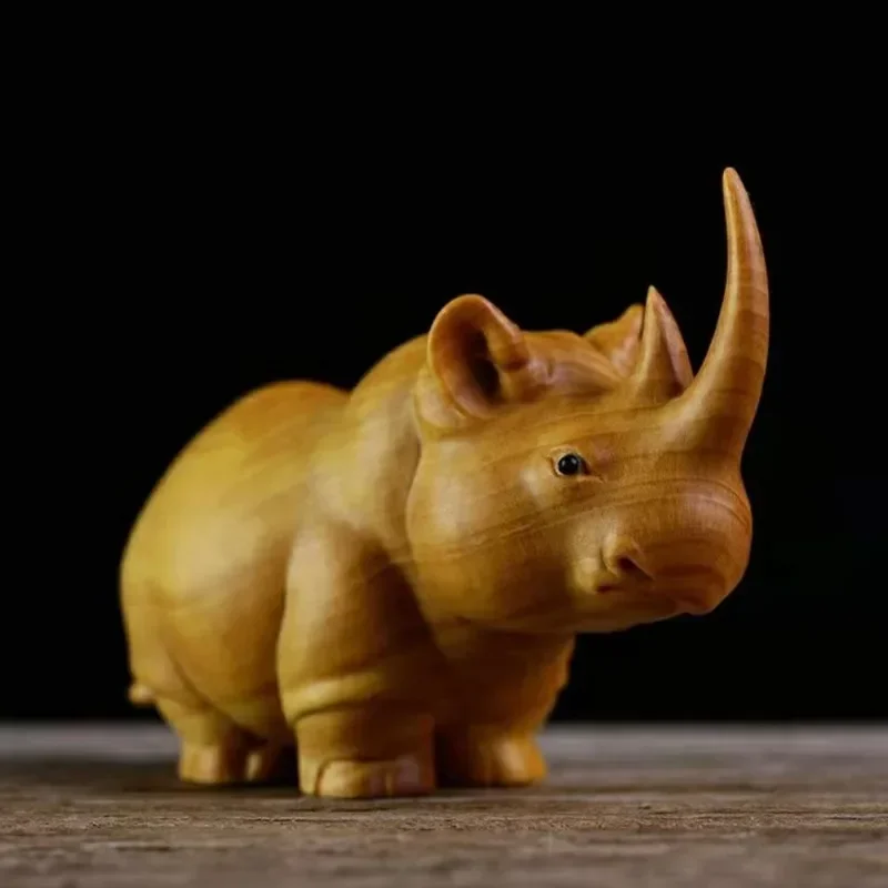 Decorations Room Decor Sculptures & Figurines Wood Elephant Rhino Hippo Desk Accessories Statues