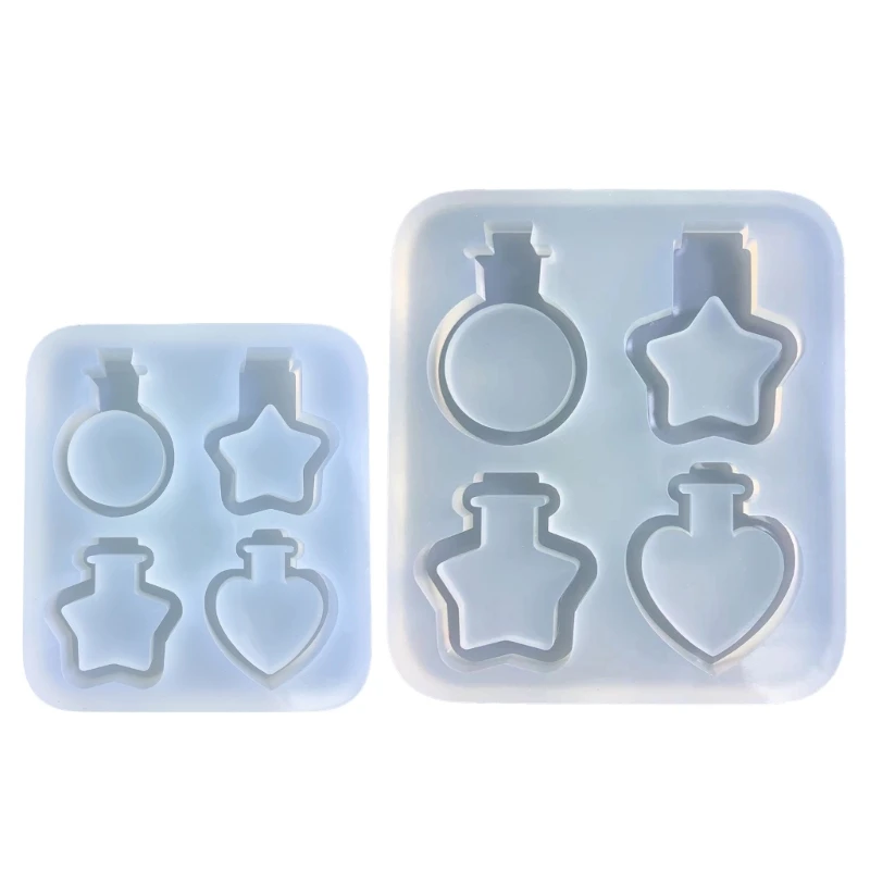 Silicone Resin Mold Heart/Star Epoxy Casting Mold for DIY Pendant Jewelry Making Drop shipping