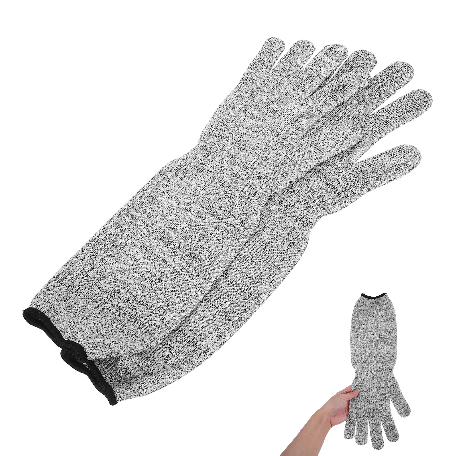 قفازات مقاومة للقطع المستوى 5 بأكمام طويلة قابلة للتنفس لحماية الذراع قفازات عمل آمنة لمطبخ البناء الصناعي