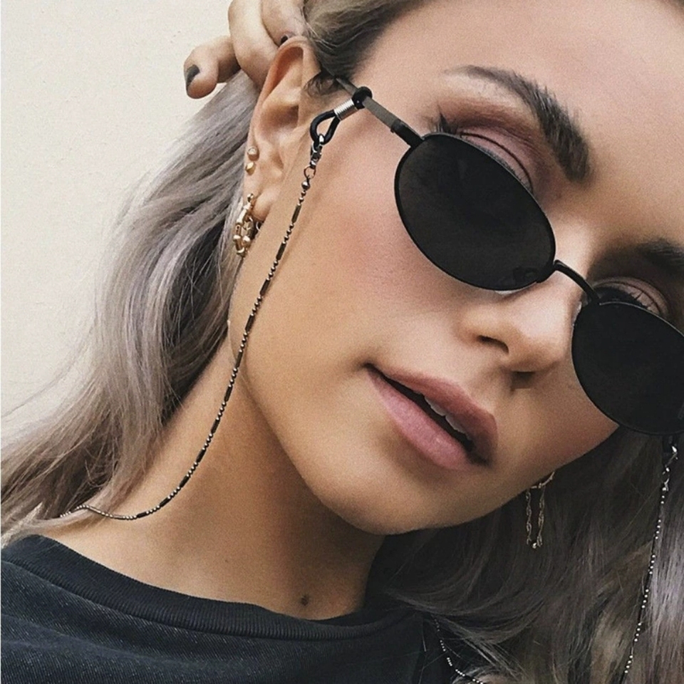  Metal Glasses Chain Glasses Rope Mask Chain Hanging Rope Hanging Neck Anti-loss Mask Multi-purpose Pendant Chain Lanyard 