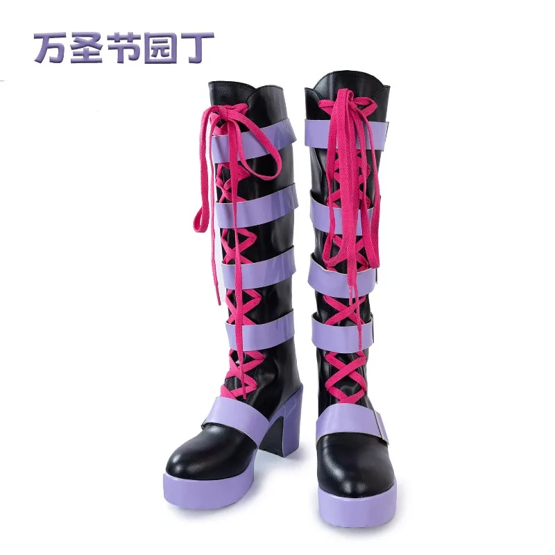 

Game Anime Identity Ⅴ Emma Woods Cosplay Shoes Gardener Women Comic PU Leather Boots for Halloween Carnival Party Christmas
