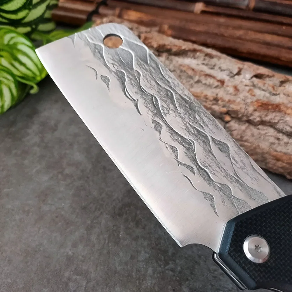 G10 Handle Utility Knives Hand Forged Folding Knife Slicing Meat BBQ Butcher Boning Knife Fish Filleting Chef Kitchen Knives