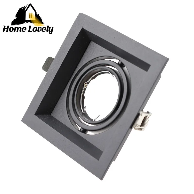 

Square Embedded Led Ceiling Trim Rings MR16 Halogen Bulb Light Fittings Holder Led Spotlight GU10 Frame Led Down Light Fixture