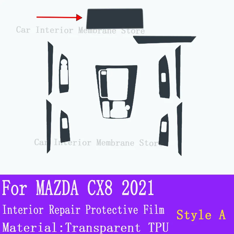 

For MAZDA CX8 2017-2020 2021 Gearbox Panel Navigation Screen Automotive Interior TPU Protective Film Cover Anti-Scratch Sticker