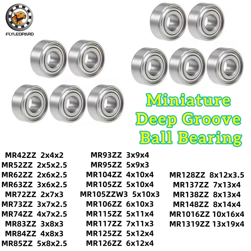 10pcs MR95ZZ Bearing 5x9x3 MM L950ZZ Chrome Steel ABEC-7 Double Shielded MR104 MR85 MR95 MR105 MR115 MR106 MR126 MR117 MR137 ZZ