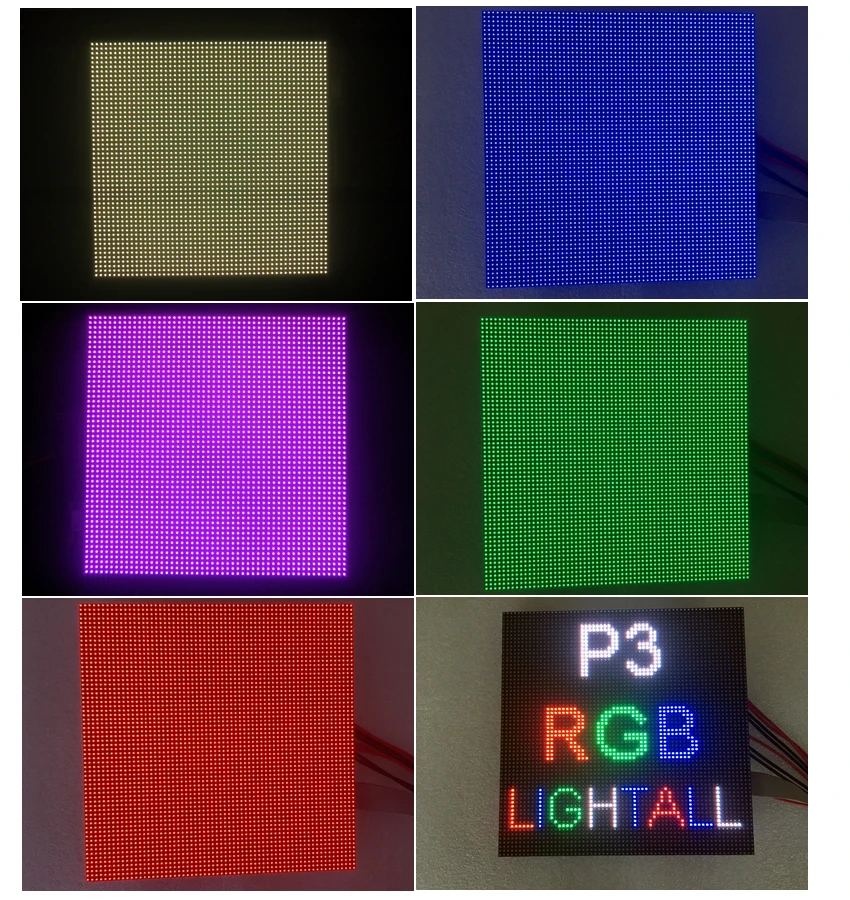 P3 RGB Panel HD Screen 64x64 Dot Matrix Indoor SMD Led Module 192x192mm Display Wall