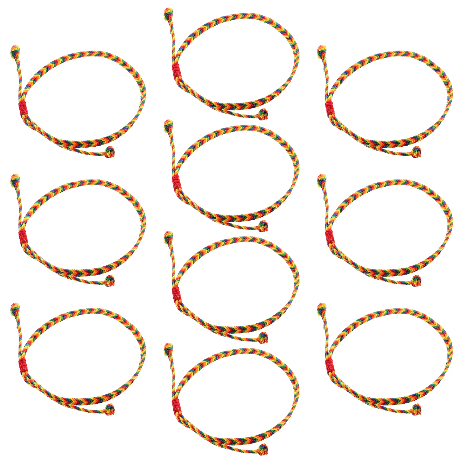 10 pezzi braccialetto di corda multicolore braccialetti dell'amicizia per ragazzi cordino regolabile cinturino da polso cavigliera donna cavigliere Boho intrecciate