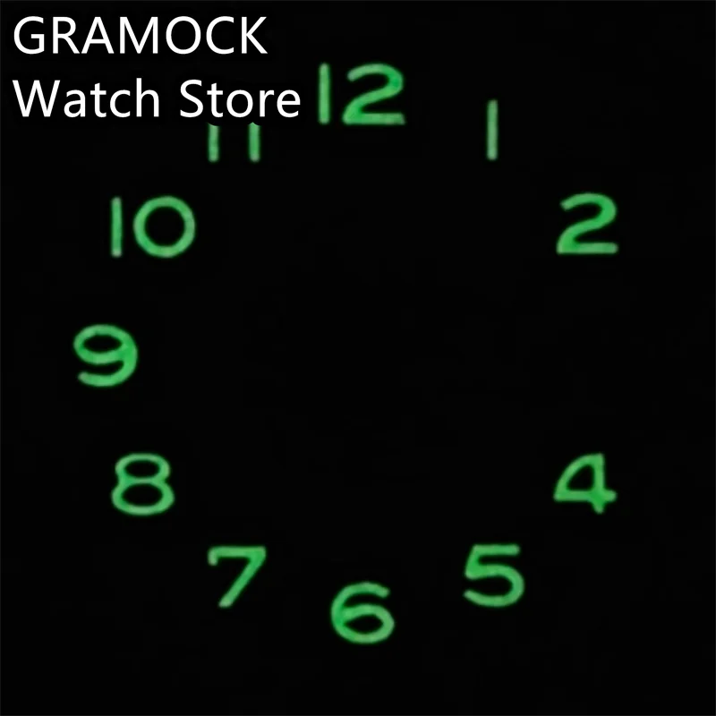 GRAMOCK 31.5mm sterile dial luminous watch dial fit ETA 2836 2824 Mingzhu DG2813 3804 Miyota 8205 8215 821A movement