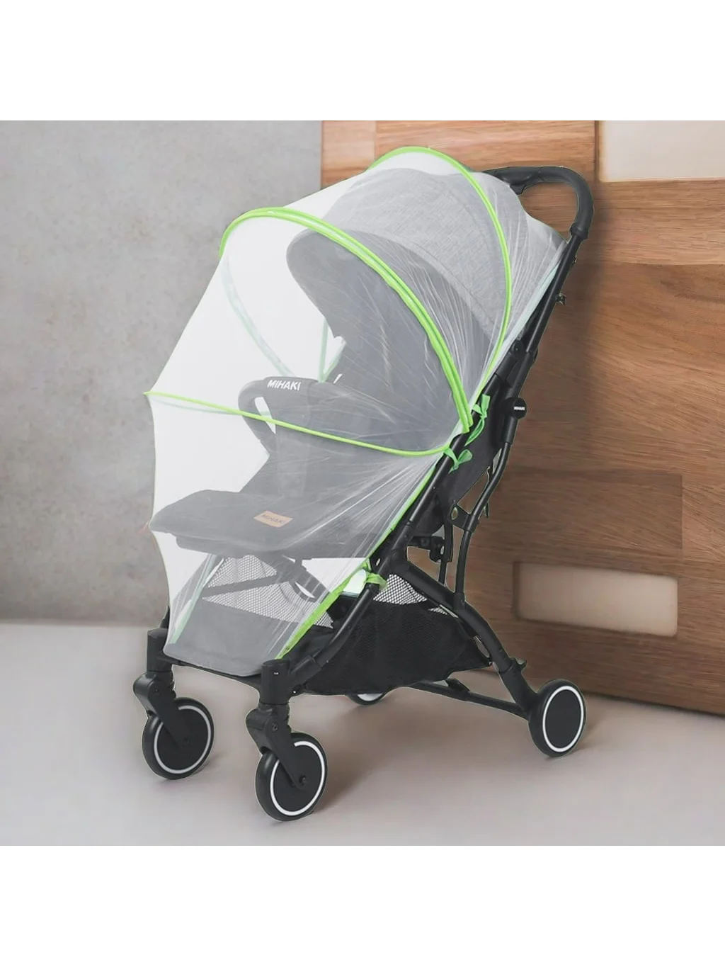 Baby stroller mosquito net, suitable for various types of baby strollers - full face pull lock baby stroller mosquito net