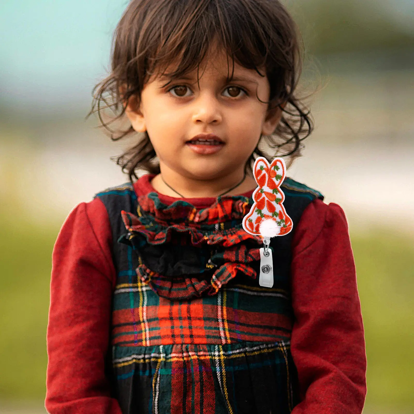 

Набор из 3 выдвижных держателей для бейджей в виде кроликов: из АБС-пластика, металла и фетра, для медсестер, врачей, офисных работников, удобный для ключей и карт доступа