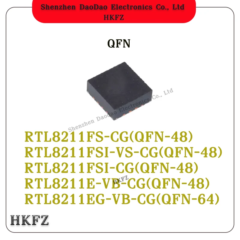 RTL8211FS-CG RTL8211FSI-VS-CG RTL8211FSI-CG RTL8211E-VB-CG RTL8211EG-VB-CG Ethernet Communication Network Card Chip QFN