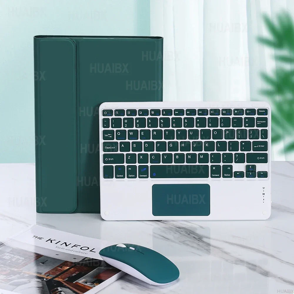 Capas para Samsung Galaxy Tab S9 FE Plus 12,4 polegadas, capa de teclado removível para Samsung Tab S9 FE + SM-X610/X616B