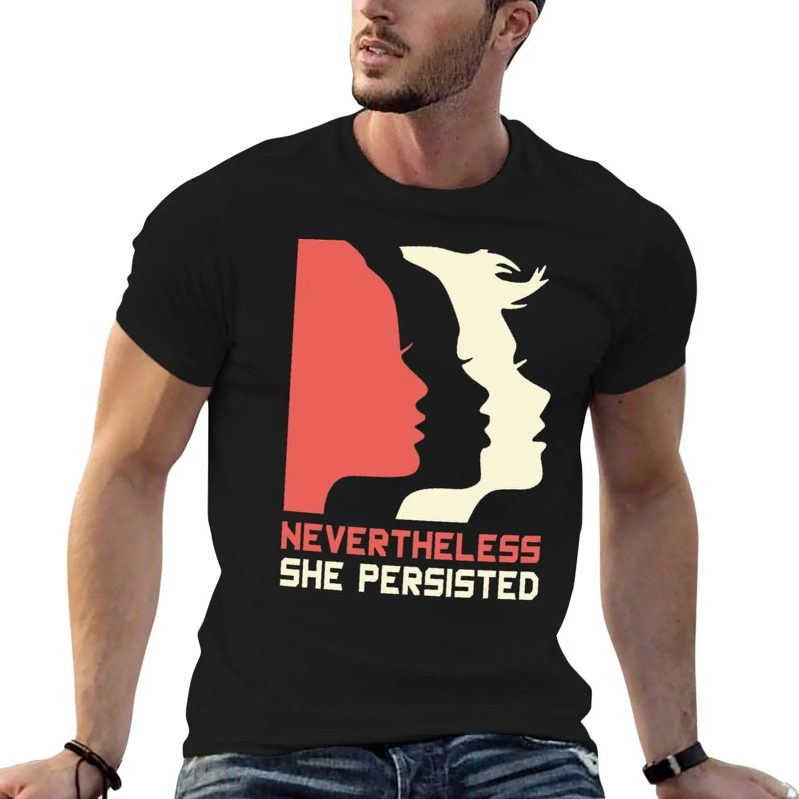 T-shirt officiel « Malgré tout, elle persista » pour homme, 100 % coton, t-shirts amusants en coton pour homme, t-shirt 100 % coton