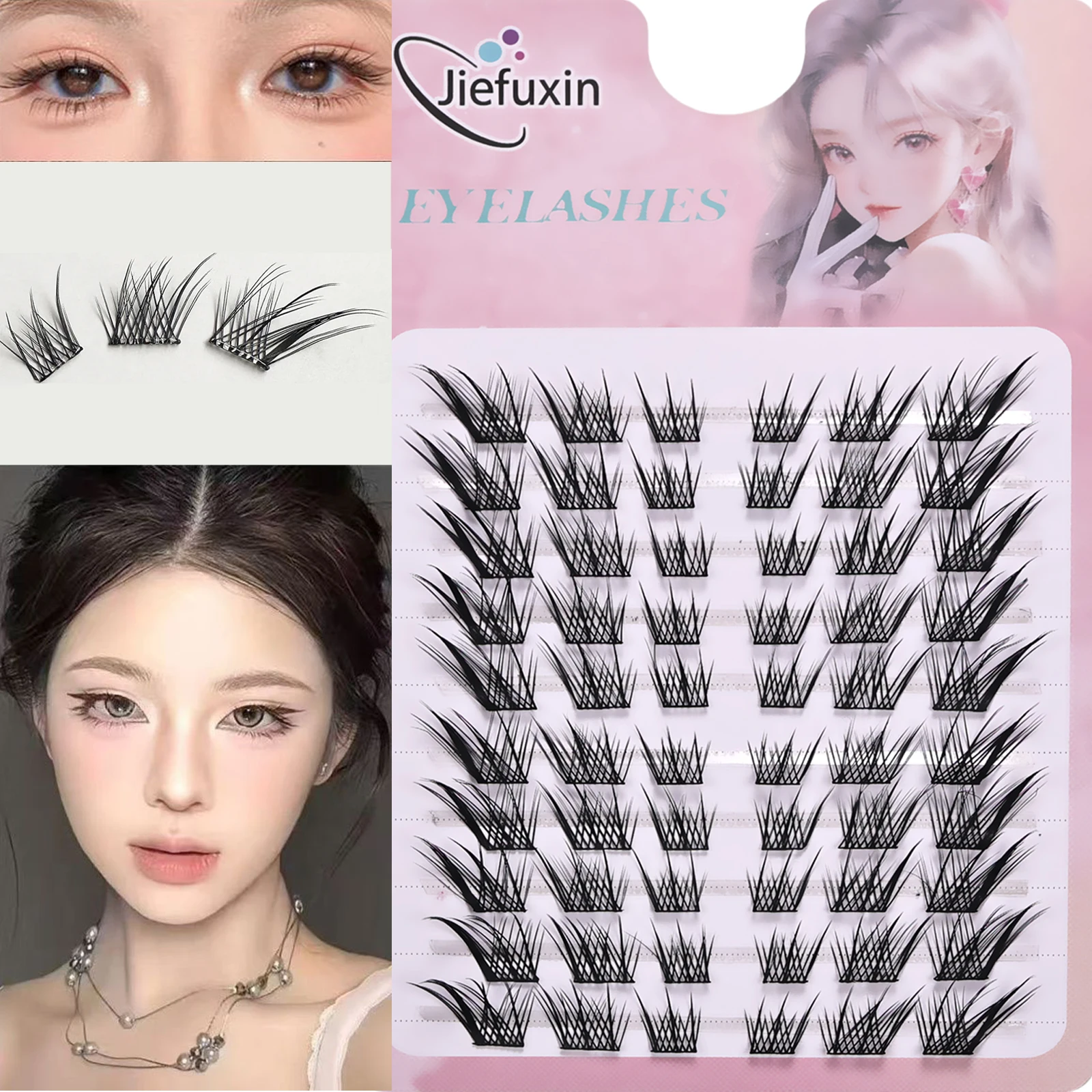 10-reihige einzelne falsche Wimpern, weiche Cluster-Wimpern, wiederverwendbar, falsche Wimpern, Verlängerungs-Make-up, geeignet für Anfänger – Detail 3