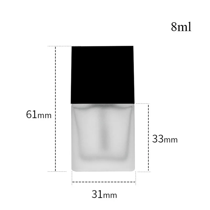 10 Pcs Bottom Liquid Lip Glaze Bottle 8ml 10ml Cosmetic Glass Bottle Lip Glaze Brush Glass Split Bottle