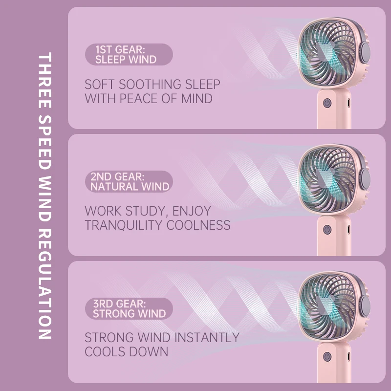 Mini USB Handheld Fan Multi-Functional Desktop With Stand Eectric Fan Students Outdoor Portable Portable Small Fan