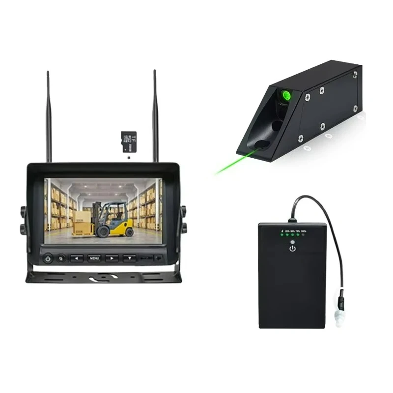 

IP69K AHD 1080P Беспроводная задняя камера 7-дюймовый монитор с вилкой для тяжелых грузовиков, безопасности на складе