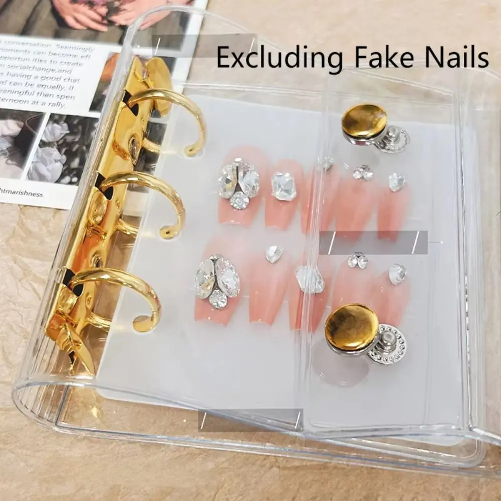 Transparent Nail Art Piece Storage Book Solid Convenient Card Clip Display Board Wear-resistant Nail Tips Exhibition Photo Album